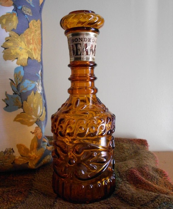 Amber Bonded Beam Vintage Jim Beam Decanter