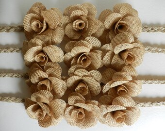 Set of 4, Curtain tie back,Drape holdback, Burlap flower curtain tie backs, Shabby chic curtains, Nursery decor, Burlap curtain tie back