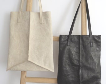 Soft Leather Bag | White Leather Bag | Shoulder Leather Bag | Soft Leather Tote |Every Day Bag | Women Bag | White Tote Bag | Off-White Tote