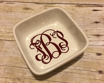 Monogrammed Ring Dish | Personalized Ring Dish | Mothers Day Gift | Engagement Gift | Bridesmaid Gift | Custom Gift | Jewelry Tray