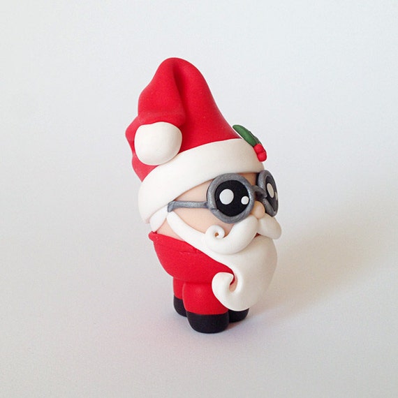 Santa Claus Figurine Polymer Clay Santa Santa Claus Totem