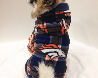 Denver Broncos Dog Hoodie, Pet Sweater, Small Breeds