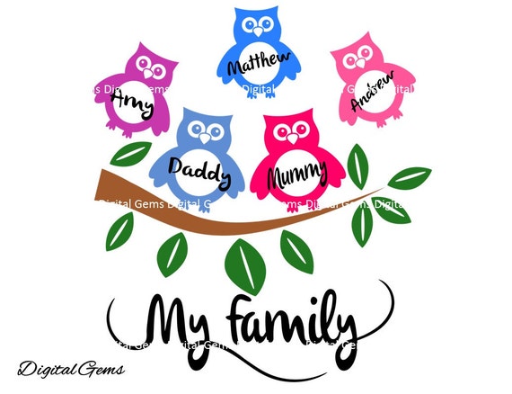 Download Owl Family Tree SVG Cutting File For Cricut Design by ...