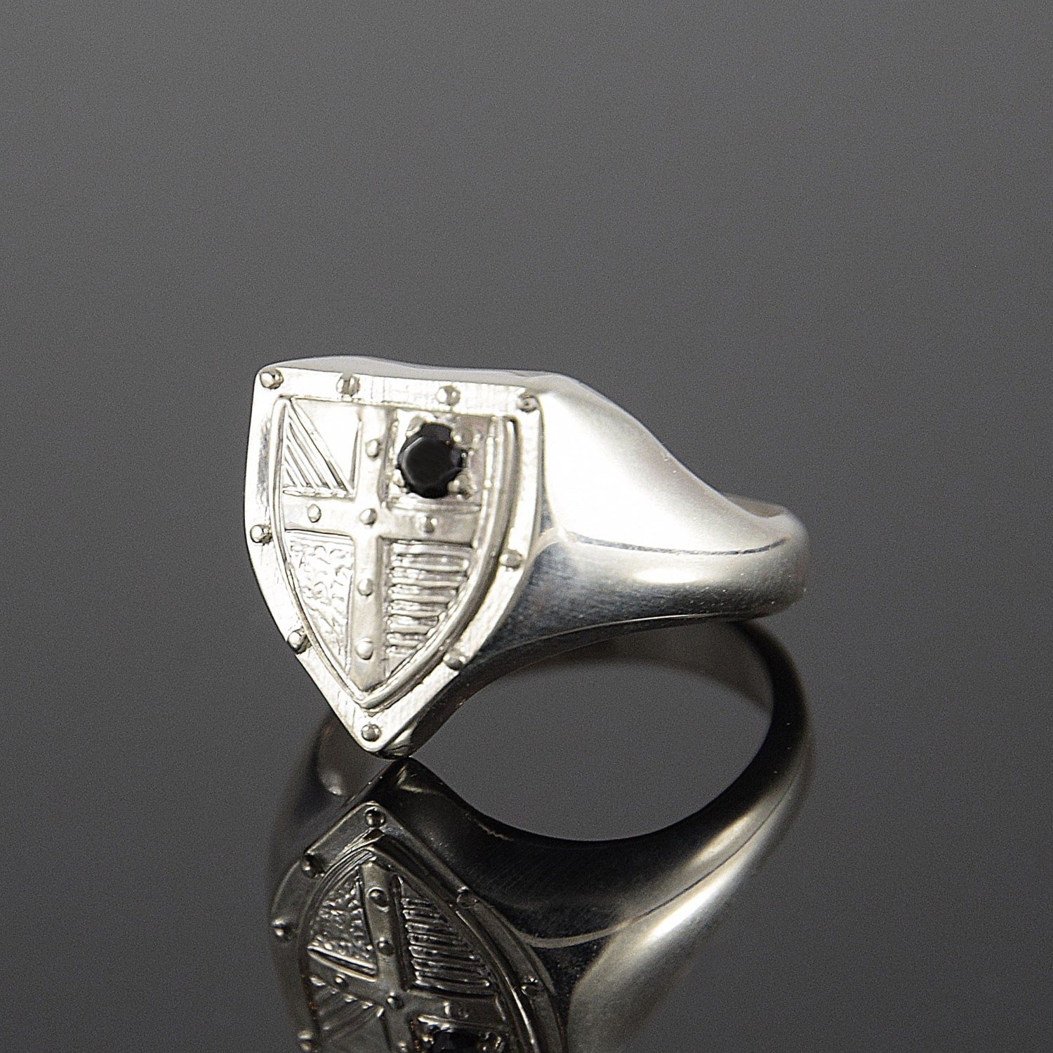 Shield Statement Ring For Men Shield Statement Ring For Men
