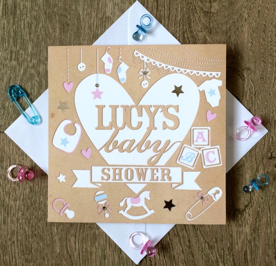 Baby Shower Card Personalised Baby Shower Card Card for a