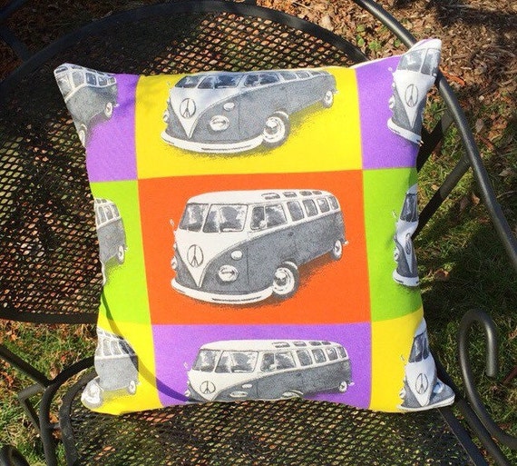 Andy Warhol VW Bus Pillow 18 Square