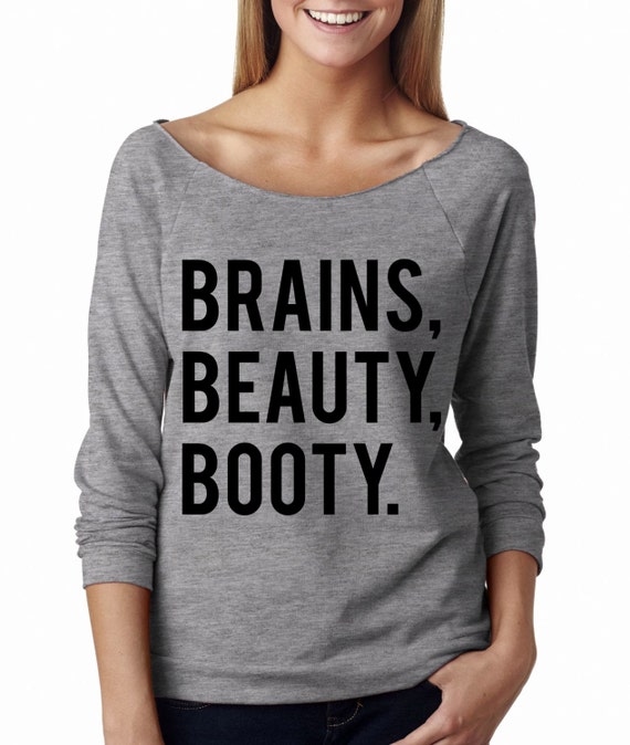 brains beauty booty shirt boohoo