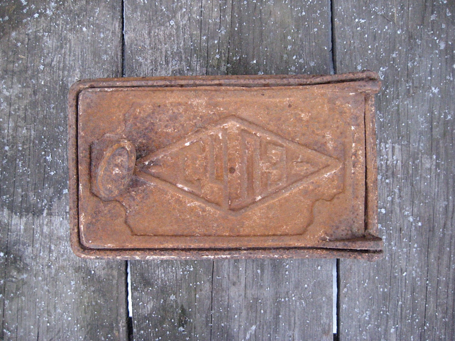 vintage cast iron Stove Door/rustic chic