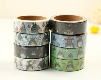Roll of My Neighbor Totoro Washi Tape - Studio Ghibli, Planner Accessories, Kawaii Tape, Japanese Tape, Crafting Tape, Ships from USA -IMP60