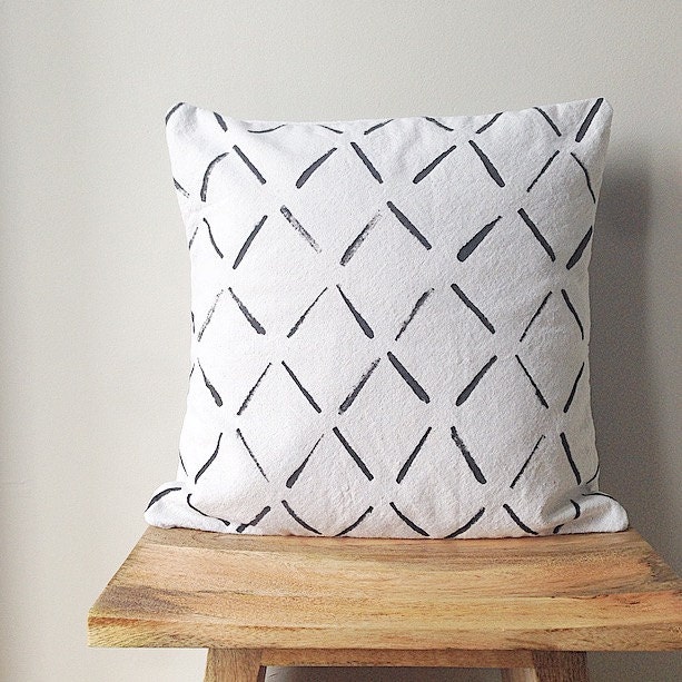 Modern Pillow Cover Canvas Drop Cloth by RMichaelCreations