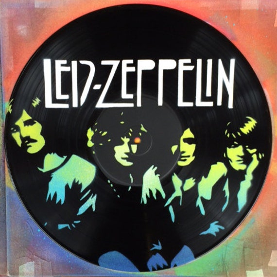 Items similar to Artistic version of Led Zeppelin vinyl record spray