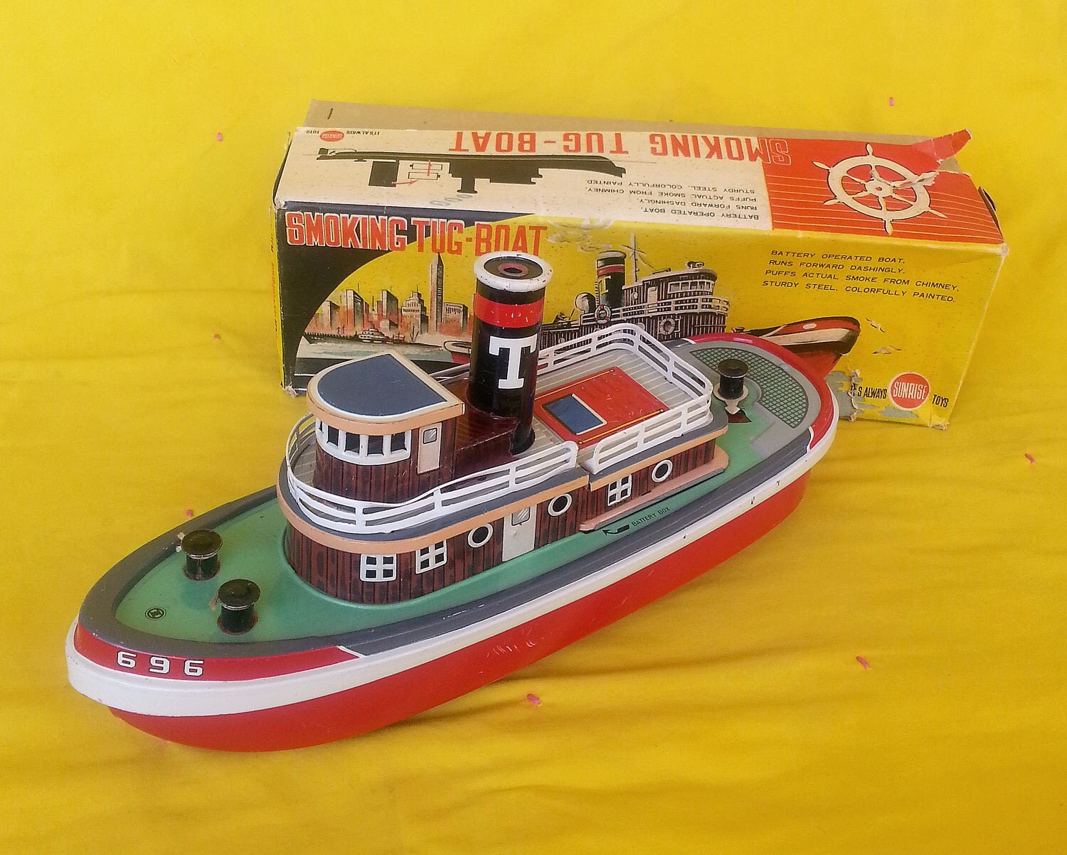 vintage tin toy boats