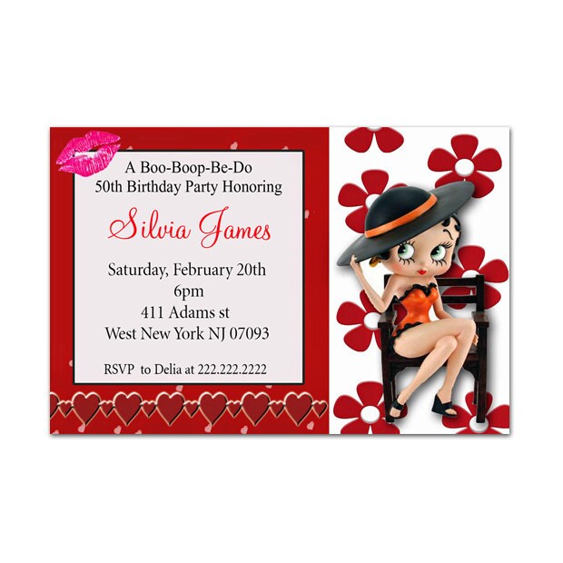 Betty Boop Birthday Party Invitation Printable