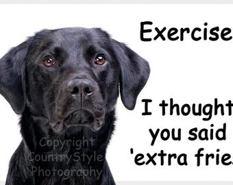 Black Labrador Dog Funny Fridge Magnet Gift