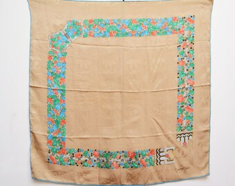 Must de Cartier Scarf Silk Jewellery Jewels Free Shipping Designer Foulard Tan Brown Jacquard