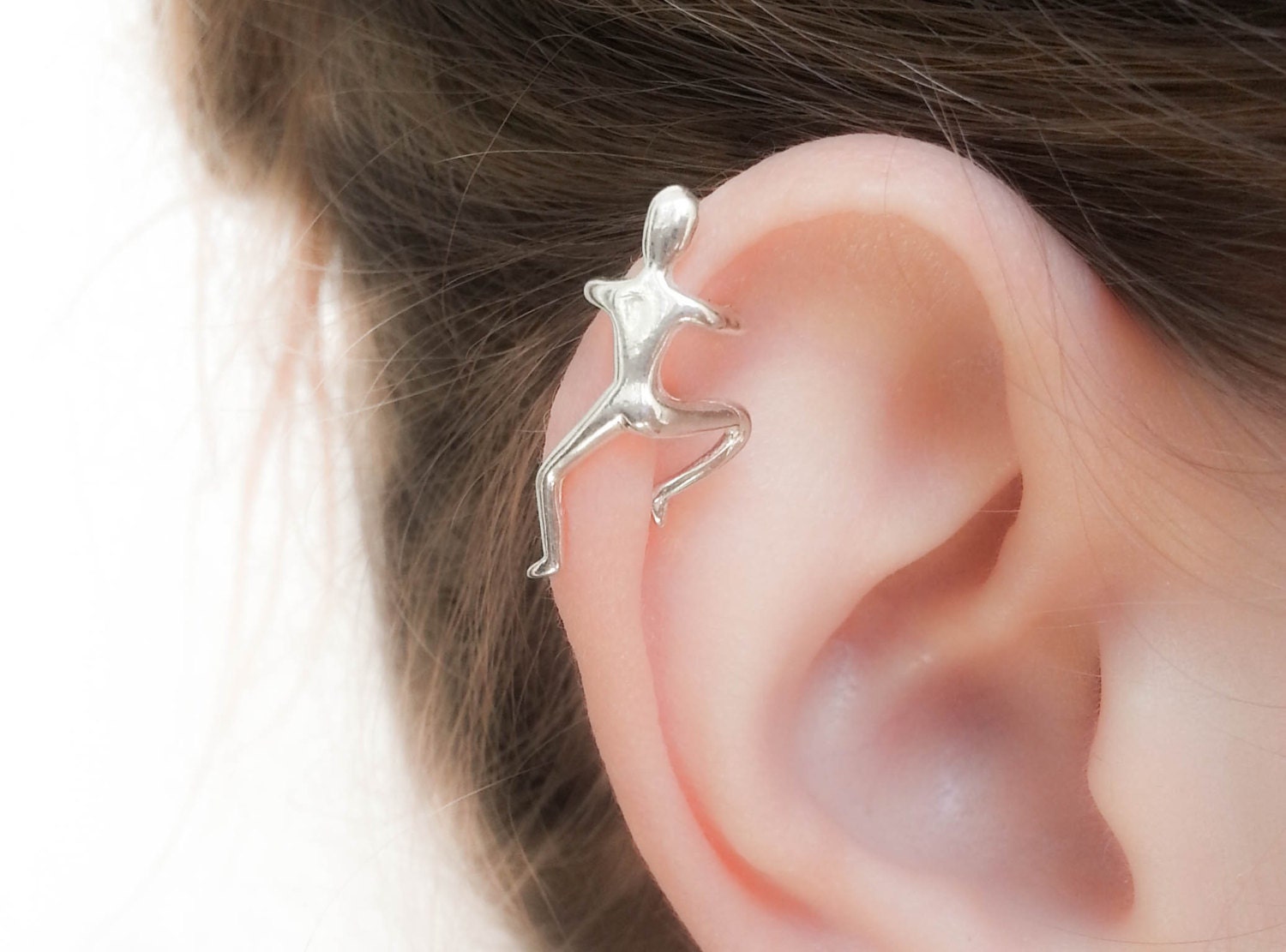 Climbing Man Ear Cuff Earring No Piercing Ear Cuff