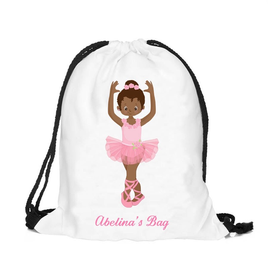 Ballet Bag For Toddler Girls, Pink Dance Bag For Girls 4-6 Years Old, Ballet Gym Bag With Zipper Pocket For Dance Shoe, Water Bottle Gift For Kids (Ballet Shoe Pattern