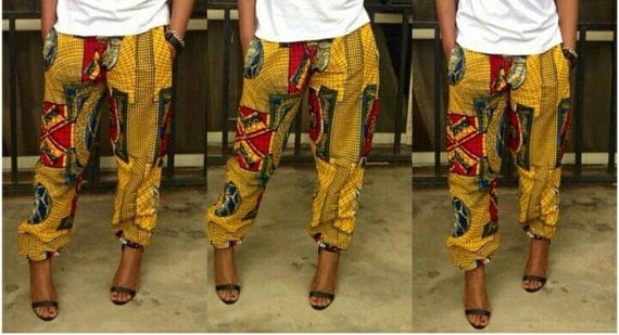 african print joggers