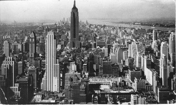 1950's Times Square New York City Skyline By Antiquephotoarchive