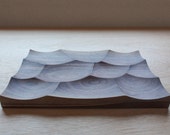 Large Walnut Serving Tray - Carved Wood Tray for Food and Accessories