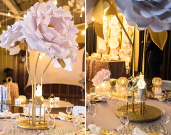 Paper flower centerpieces| 36 inch inch paper flowers on stems