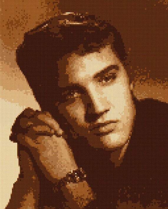 Elvis Presley Portrait Cross Stitch pattern PDF EASY chart