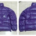 Moncler Puffer Coat Purple Down Jacket size 2 made in Rumania