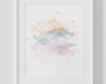 Abstract Watercolor INSTANT DOWNLOAD Art, Watercolor Printables, Watercolor Art, Colorful Print, Abstract Artwork, Digital Art