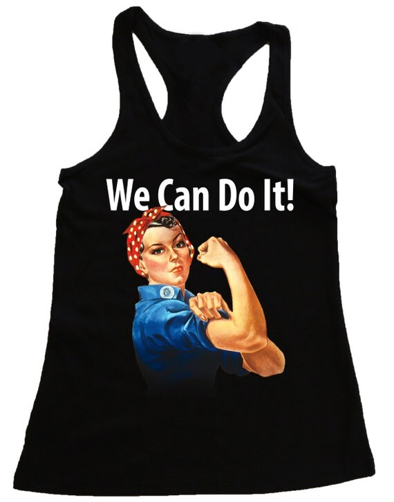Strong Rosie the Riveter Juniors Racerback Tank Top Workout