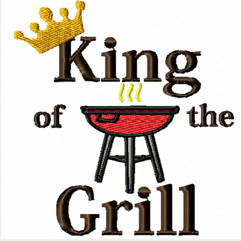 Download King of the Grill -A Machine Embroidery Design for the ...