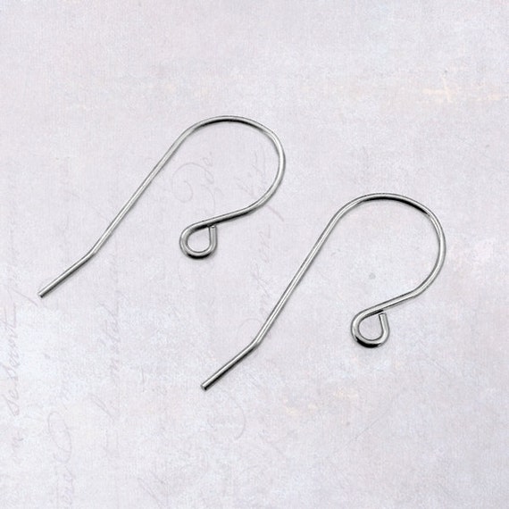 20 x Pairs Stainless Steel Earring Hooks Earwires 20 Gauge Simple