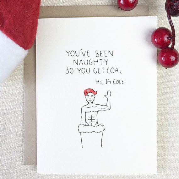 Funny Christmas Card Adult Christmas Card Naughty Christmas