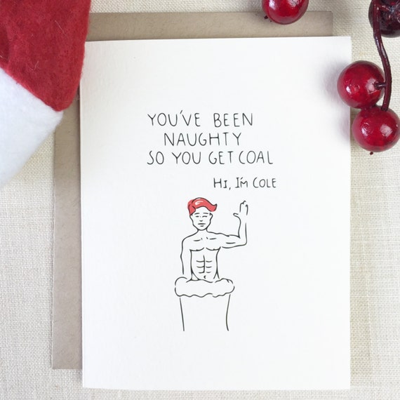 Funny Christmas Card Adult Christmas Card Naughty Christmas 