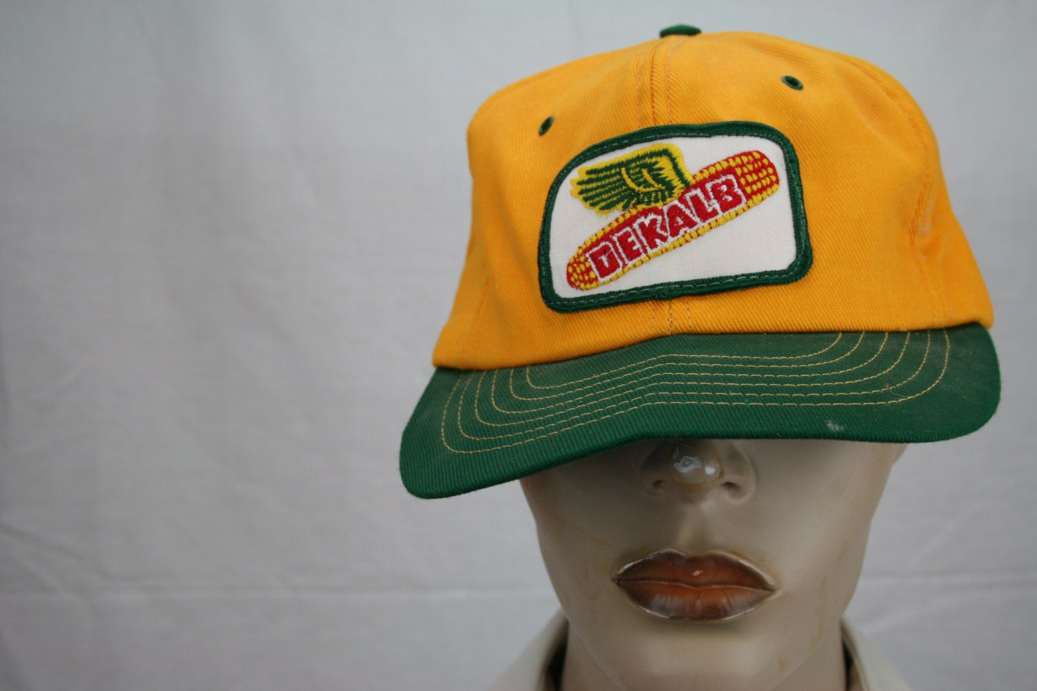 Yellow and Green Dekalb Corn Trucker hat Baseball cap