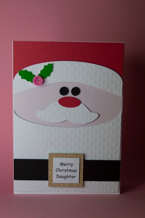 Santa Face Handmade Christmas Card