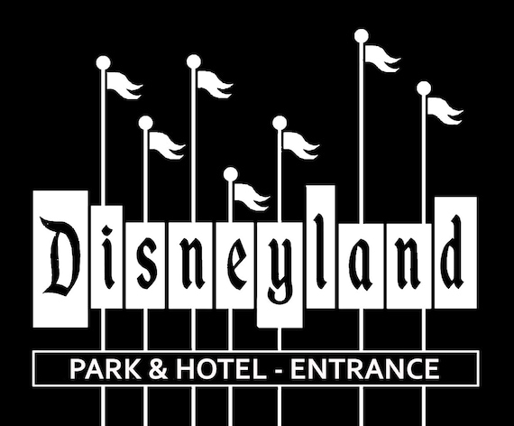 Vintage Disneyland Sign Decal Disneyland logo by StickerShop77