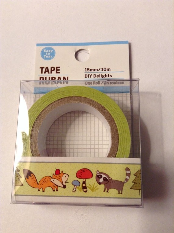 Woodland animal washi tape full roll Dollar Tree washi