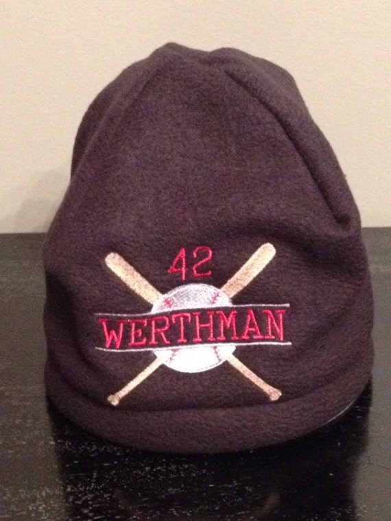 Fleece Baseball/Softball Player Hat Personalized