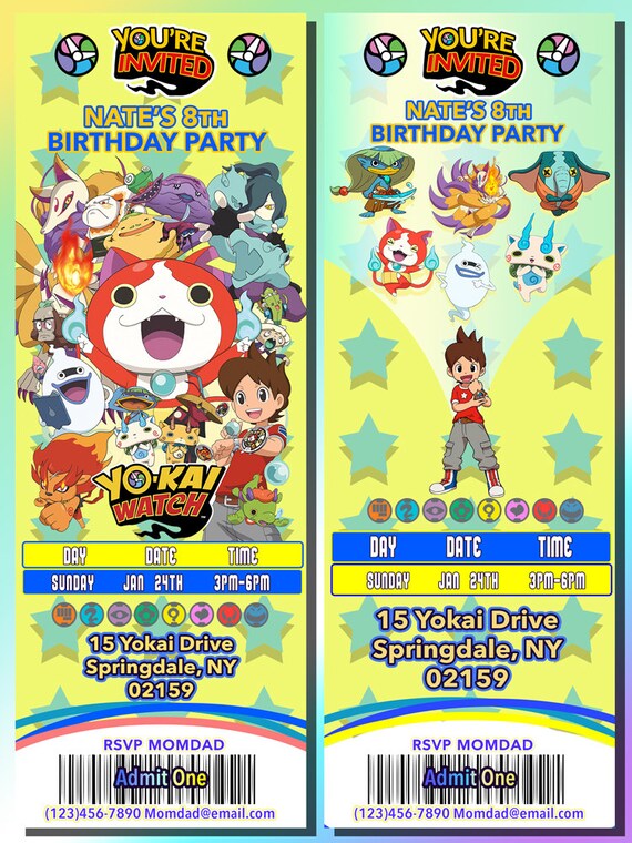 Yo-Kai Watch Yokai Watch Printable Digital File
