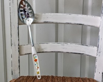 Vintage Foley USA Chrome Plated Slotted Spoon
