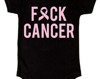 BREAST CANCER shirt, CANCER baby clothes, fuck cancer, f*ck cancer, baby boy clothes, baby girl clothes, fight like a girl, save the boobies