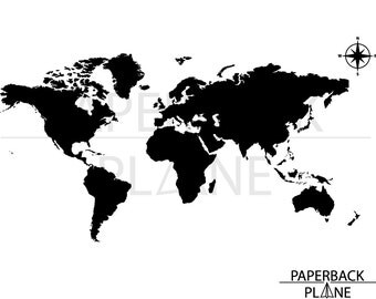 Map Of The World Stencil world map, north america, usa map SVG, PNG, DXF cut files for cricut, silhouette cameo, t shirt design, stencil template, vinyl decal