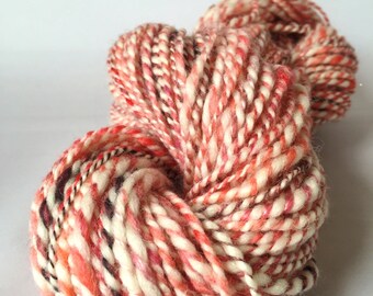 FLAMINGO TULIP worsted weight handspun art yarn