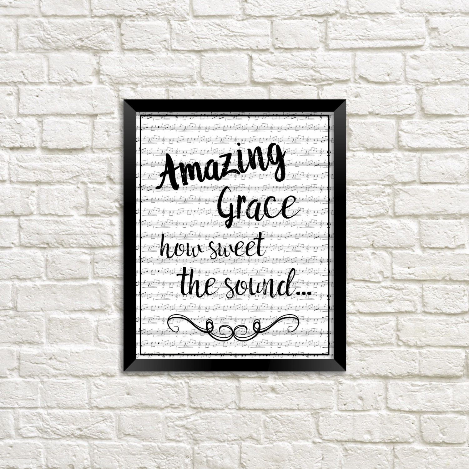 Amazing grace how sweet the sound hymn wall art Bible verse
