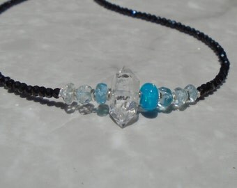 Herkimer Choker, Opal Choker, Black Choker, Black Spinel Choker, Herkimer Diamond Choker, Black Choker, Blue Choker, Aquamarine Choker