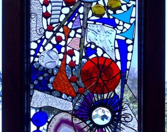 stained glass window collage