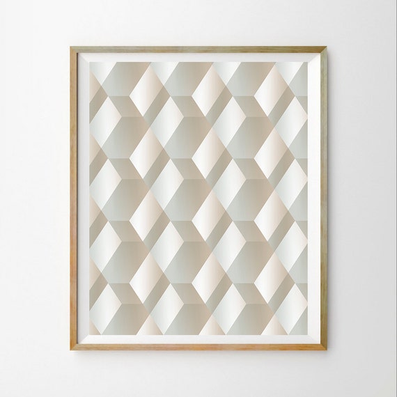 White digital art White wall art decor White wall art print