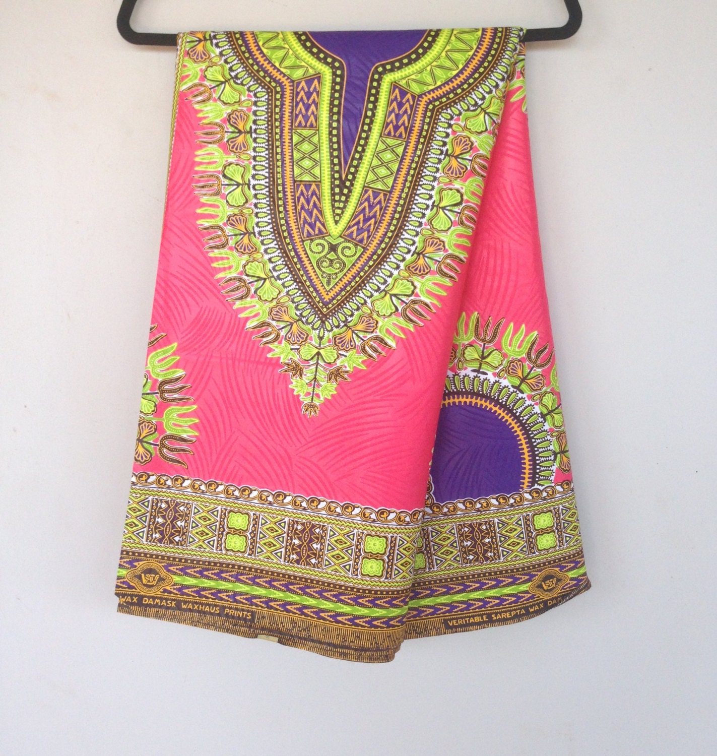Pink Dashiki Fabric/ Dashiki/ Dashiki by AnkaraAfricanFabric