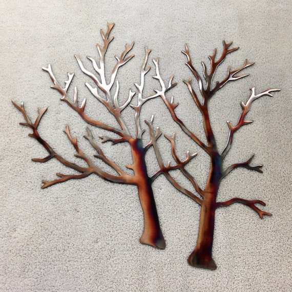 Metal Wall Art Plasma Cut Tree 32 Home by PetersonMetalDynamic