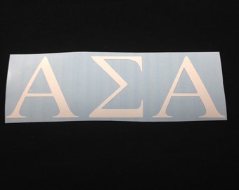 Alpha Sigma Alpha Sorority Decal 3x4"